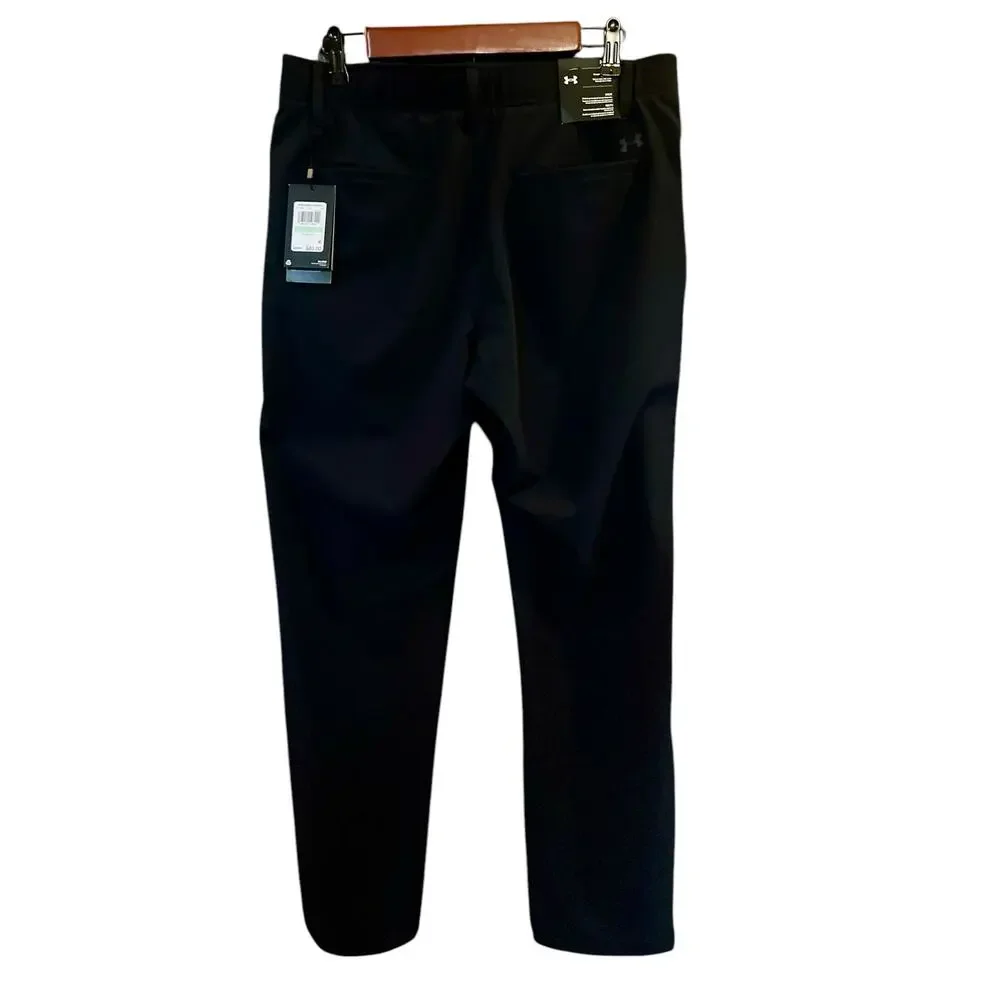 UNDER ARMOUR MENS GOLF STRAIGT PANTS ELASTIC WAIST WATER REPELLANT UPF 50 34/32 - Picture 2 of 12
